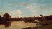 Charles-Francois Daubigny Washerwomen near Valmondois oil